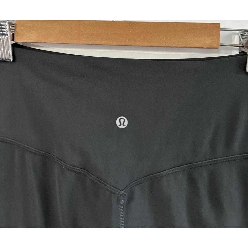Lululemon Align Wide-Leg Super-High-Rise Crop Nulu Pants 10 NO Pilling Charcoal